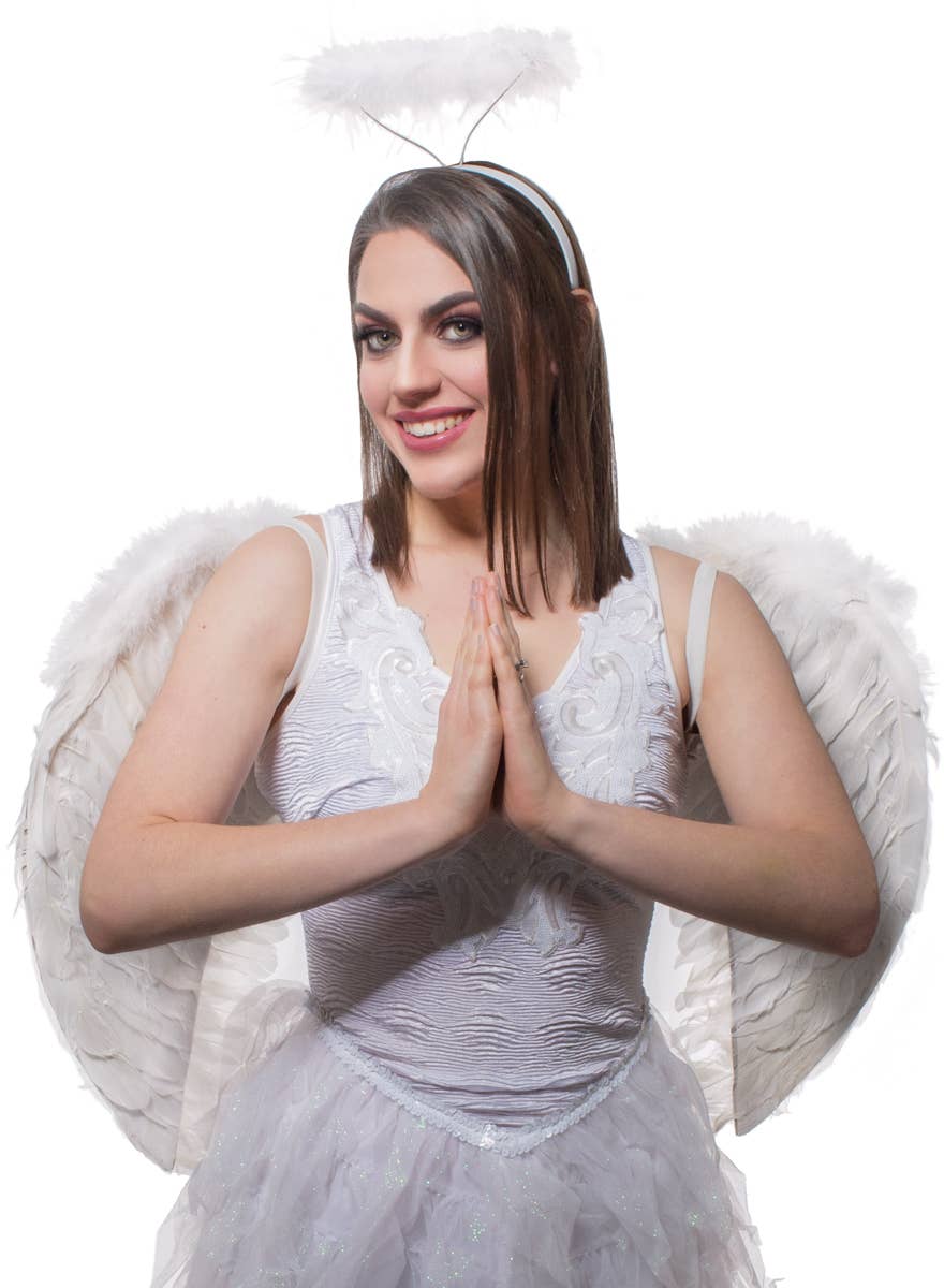 Large White Feather Angel Wings | Angel Costume Wings for Adults