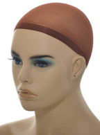 Brown 2 Pack Midnight Collection Stocking Fabric Wig Caps