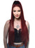 Womens Extra Long Deep Burgundy Red Straight Synthetic Fashion Wig with Lace Front - Main Front Image