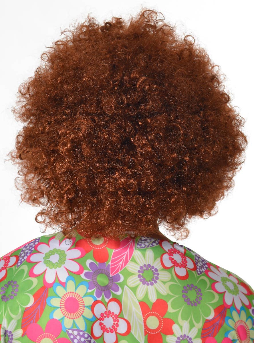 Mens 70's Mega Ginger Afro Costume Wig - Back Image