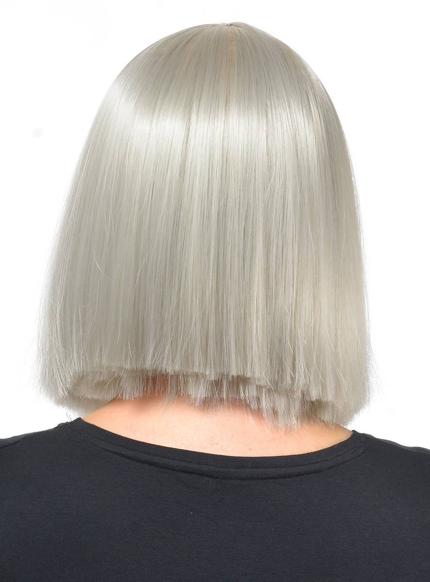 Image of Platinum Blonde Women's Deluxe Heat Resistant Bob Costume Wig - As is Back View