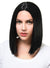 Image of Sleek Black Women's Deluxe Heat Resistant Bob Costume Wig - Front View