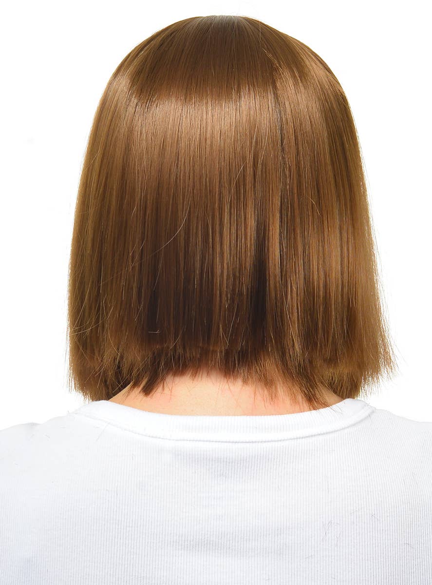 Image of Natural Brown Women's Deluxe Heat Resistant Bob Costume Wig - As is Back View