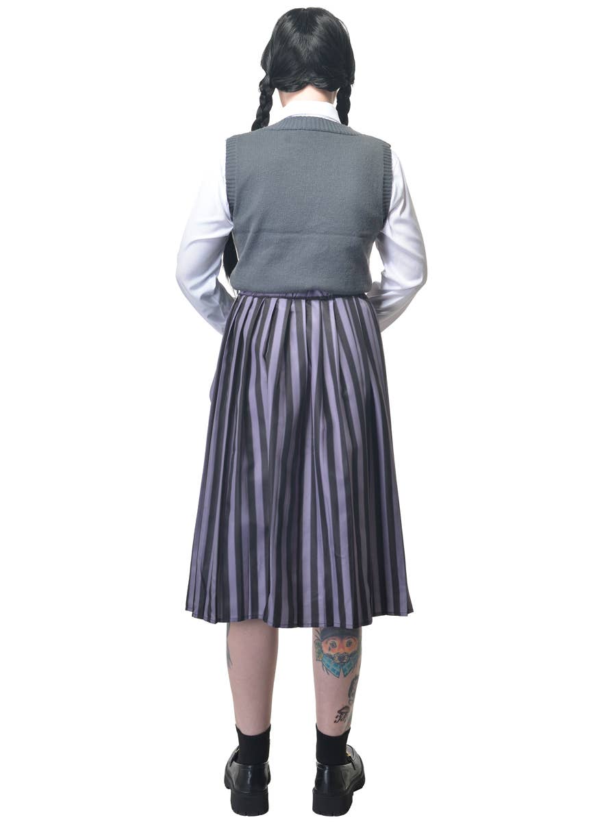 Image of Deluxe Nevermore Wednesday Addams Women's Costume - Back Image