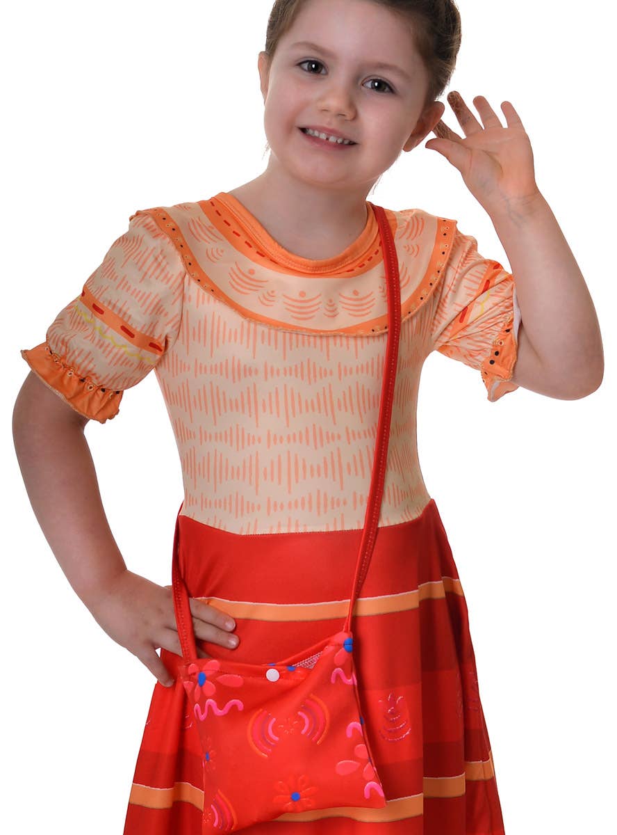 Image of Dollores Girl's Deluxe Dress Up Costume and Bag - Close Front View