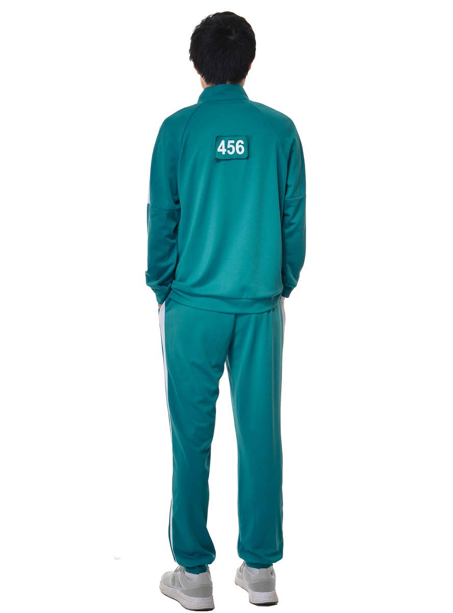 Adult's Squid Games Tracksuit Costume with Number 456 or 212 - Back Image