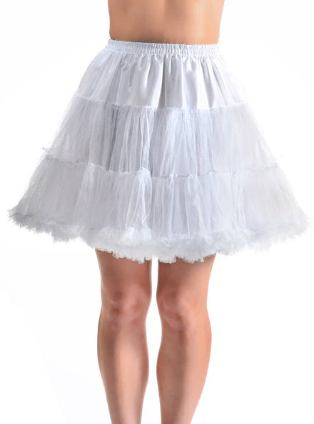 Plus Size Fluffy White Petticoat for Women