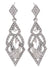 Image of Elegant Silver Rhinestone Drop Earrings