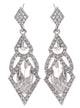 Image of Elegant Silver Rhinestone Drop Earrings