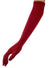 Adults Extra Long Deep Red Stretch Fabric Costume Gloves