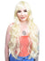 Womens Long Curly Light Blonde Costume Wig Front Image