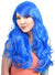 Womens Royal Blue Wavy Wig with Side Fringe Side Image