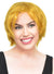 Women's Short Gold Blonde Costume Wig Front Image