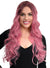 Women's Soft Chestnut Brown Curly Synthetic Fashion Wig with Dark Roots and Lace Parting - Front Image