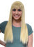 Women's Yellow Blonde Straight Synthetic Fashion Wig with Front Fringe - Front Image