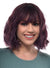 Women's Short Deep Purple Bob Wig with Loose Waves and Fringe - Front Image