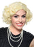 Extra Short Curly Blonde Flapper Wig for Women - Front View