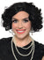 Extra Short Curly Black Flapper Wig for Women - Front View