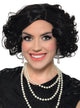 Extra Short Curly Black Flapper Wig for Women - Front View