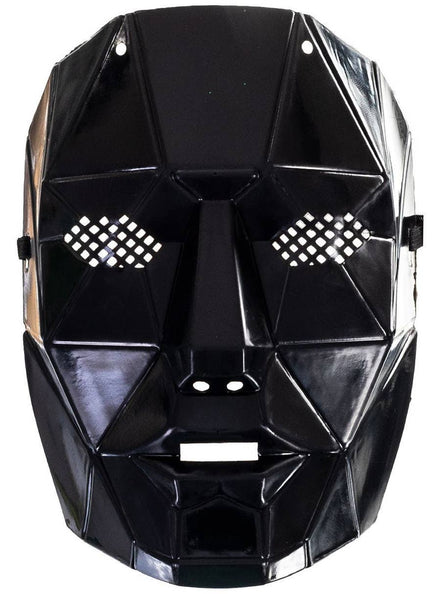 Gloss Black Front Man Squid Game Costume Mask