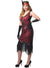 Deluxe Red and Black 1920s Gatsby Dress with Sequins and Fringing Front Image