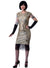Ritzy Gatsby Women's Nude and Gold 1920's Flapper Fancy Dress Costume - Main View