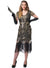Women's Roaring 20's Deluxe Black and Gold Women's Gatsby Dress Costume - Front Image