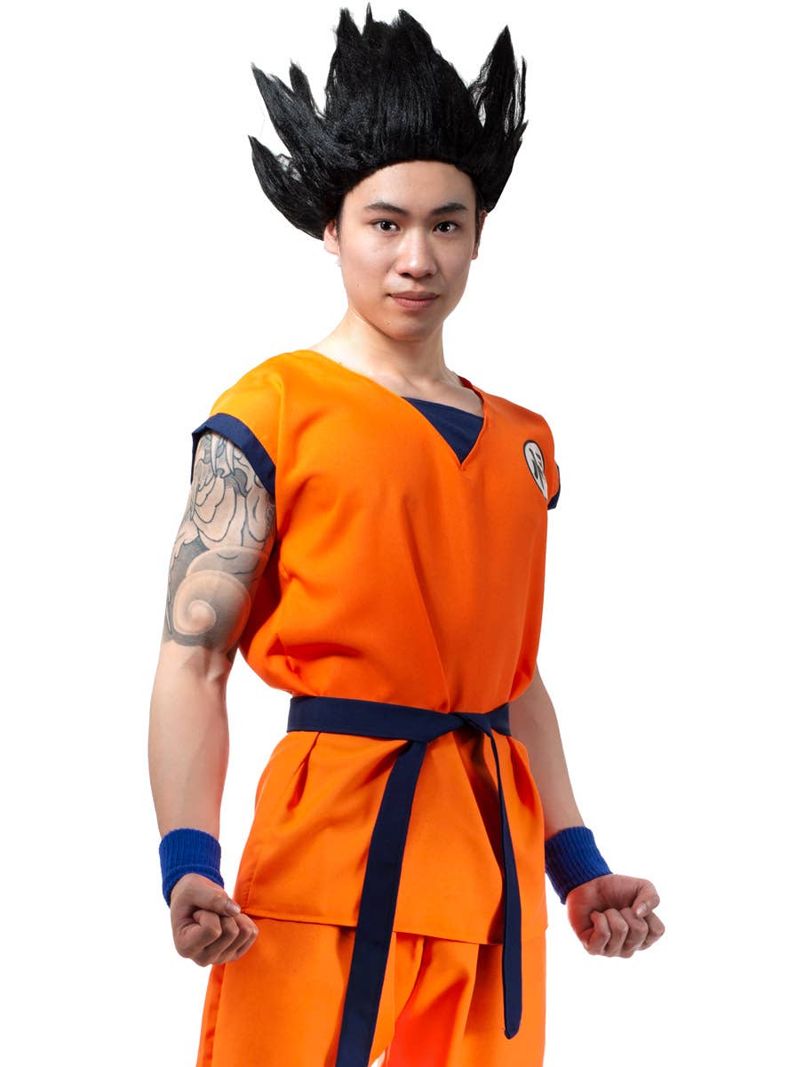 Image of Super Saiyan Men's Dragon Ball Anime Costume - Close