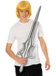 Image of He-Man Men's Costume Wig and Inflatable Sword Set