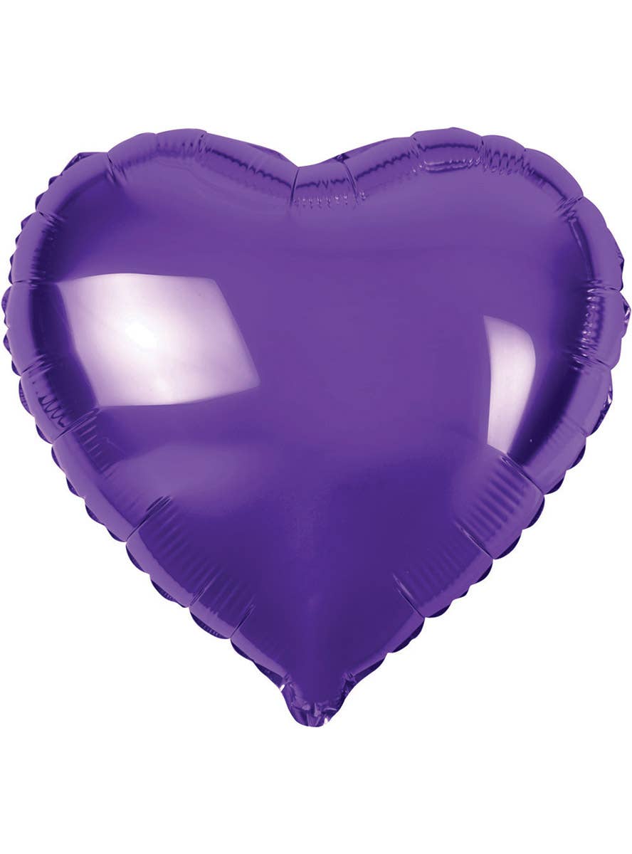 Image of Heart Shaped Purple 45cm Foil Balloon