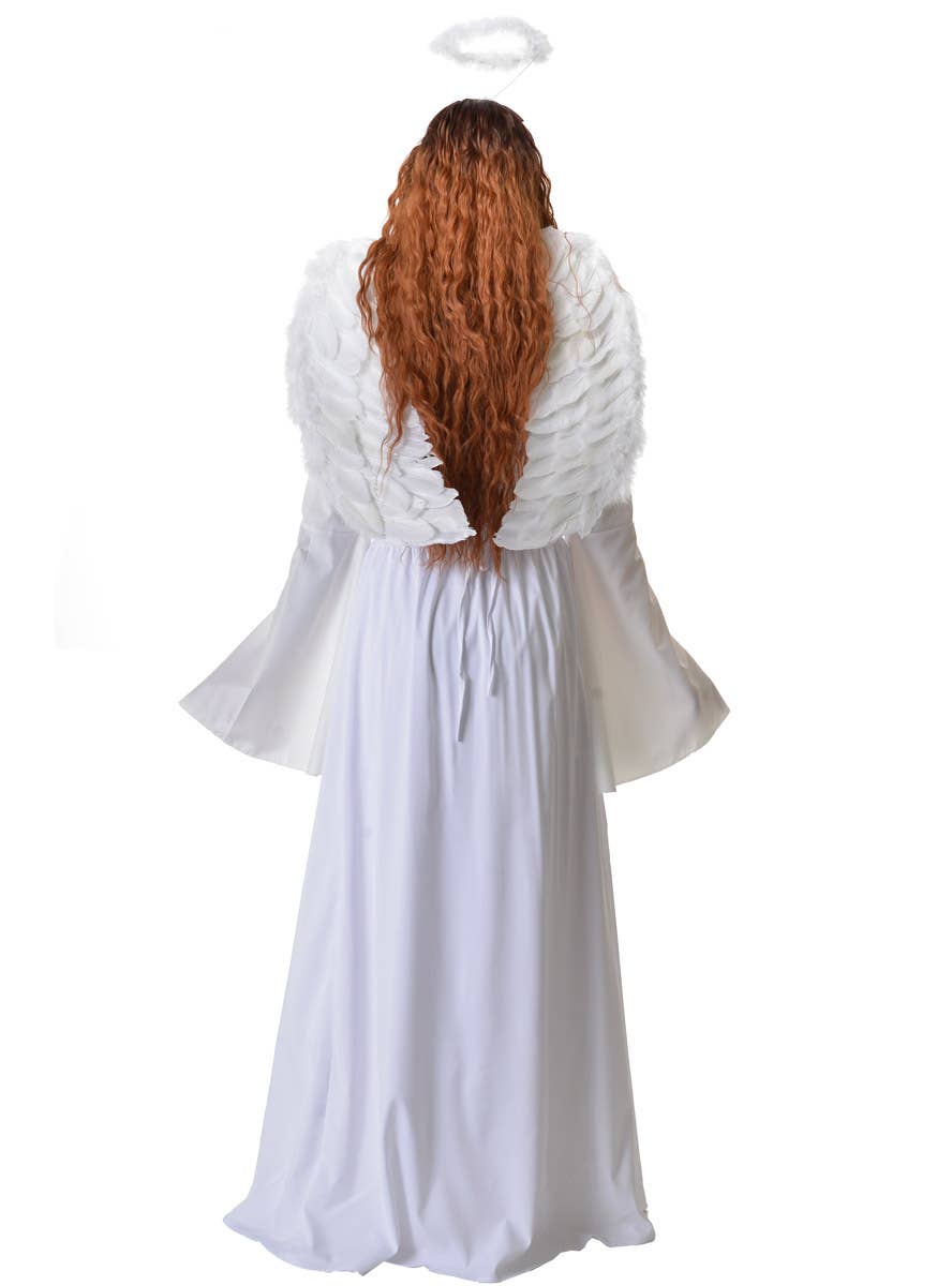 Image of Deluxe White Angel Women's Costume Dress - Back View