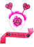 Image of Bright Pink Hen's Party Sash, Headband and Badge Set - Main Image