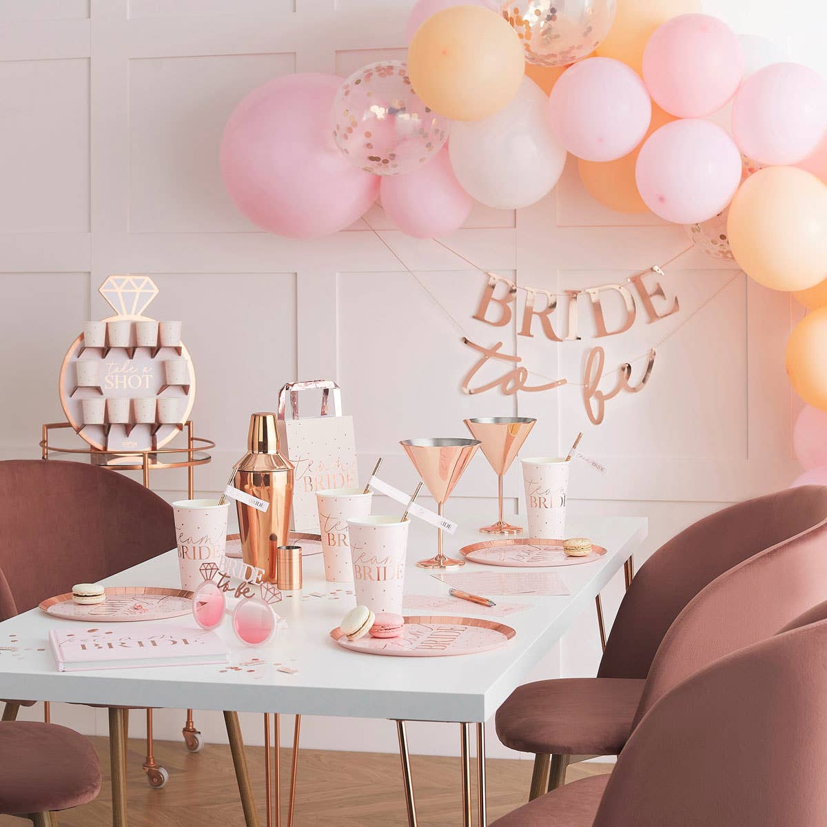 Image Of Bride To Be Rose Gold Bunting Lifestyle Image