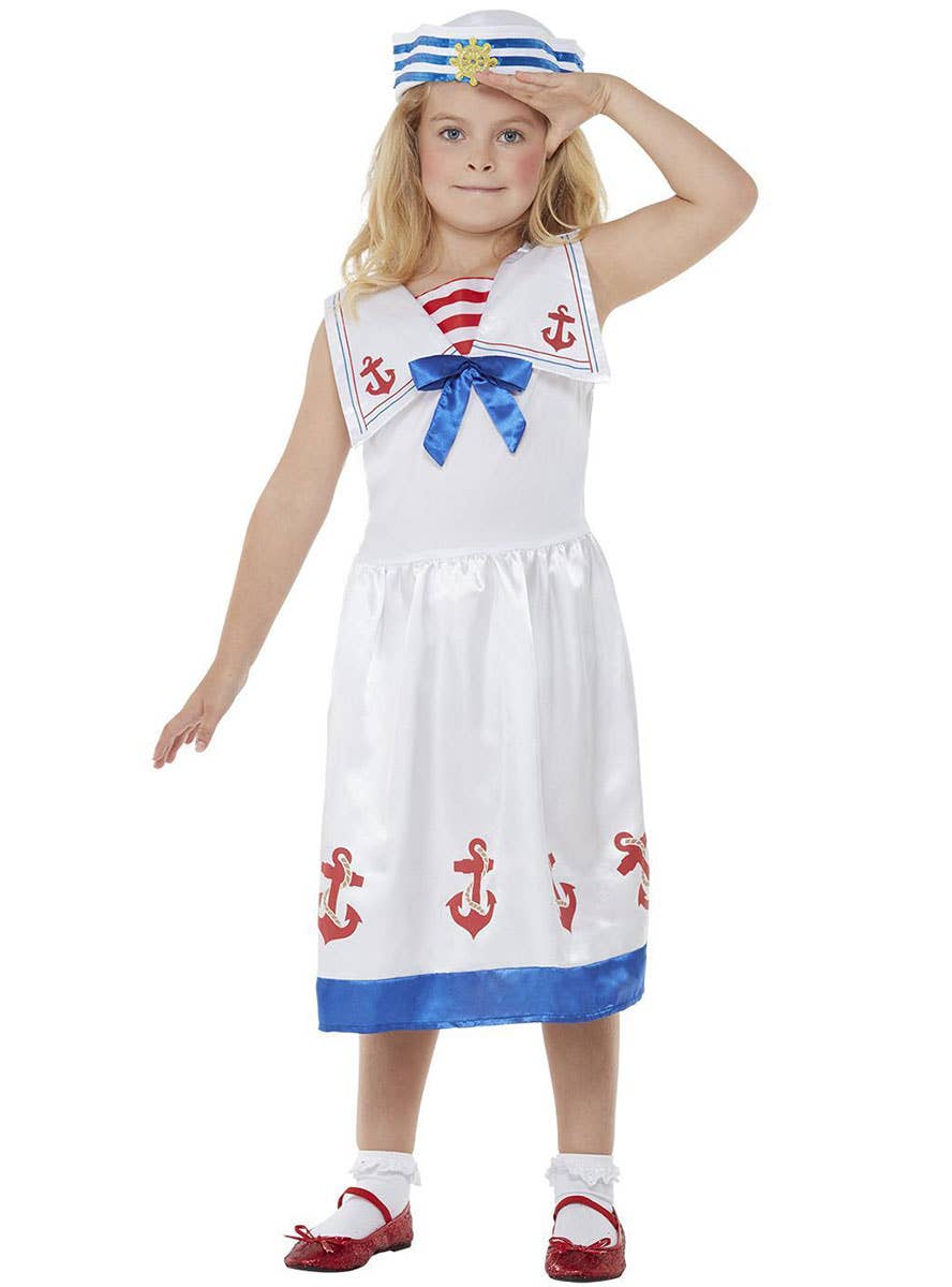 Image of High Seas Sailor Cutie Girls Costume - Alternate Image