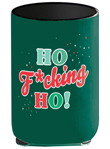 Image of Ho F*cking Ho Funny Christmas Stubby Holder