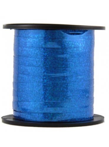 Image of Holographic Blue 225cm Long Curling Ribbon - Alternate Image