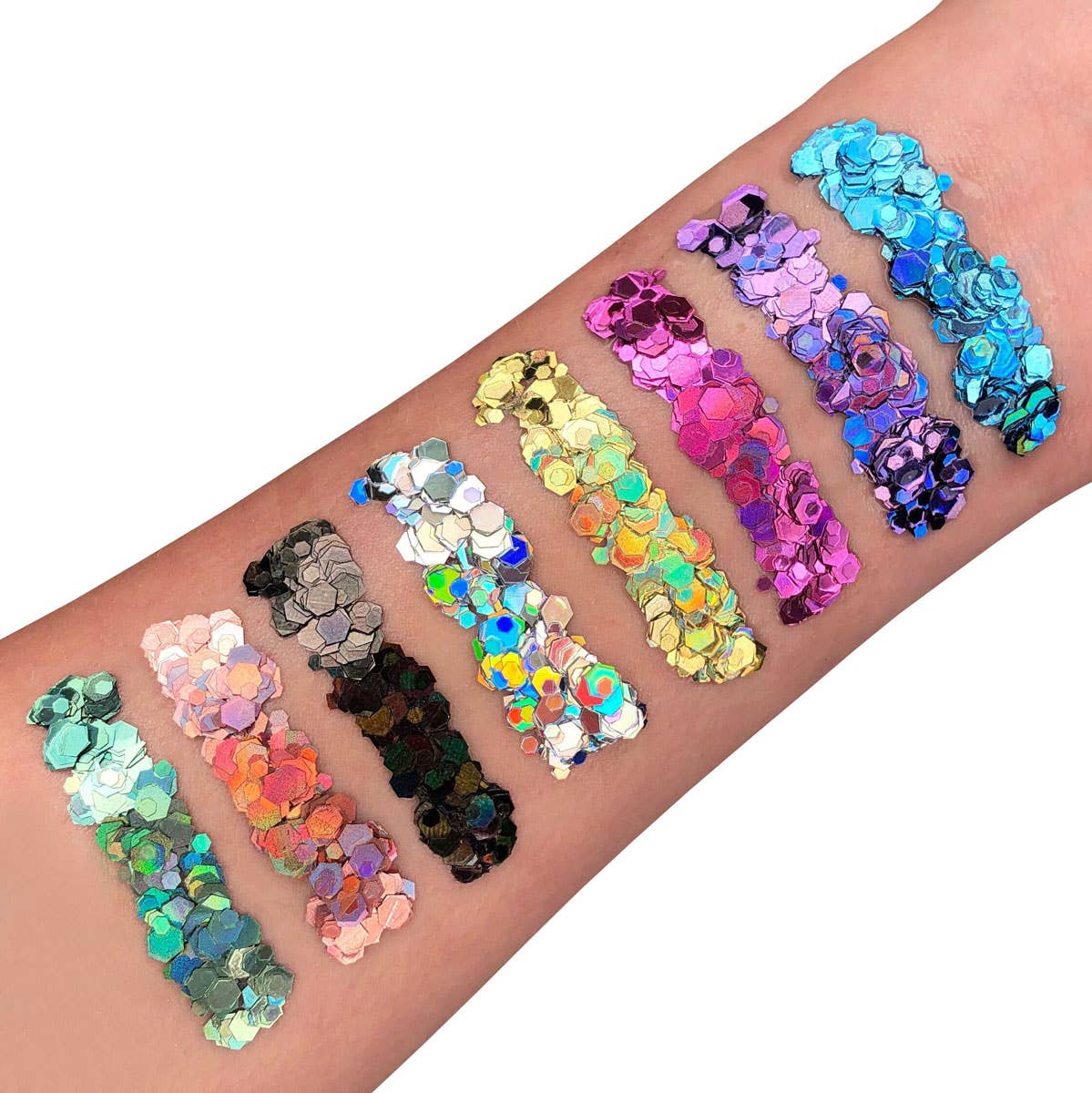 Image of Moon Glitter Holographic Chunky Glitter Gel - Swatches