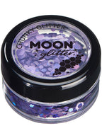 Image of Moon Glitter Holographic Purple Chunky Loose Glitter