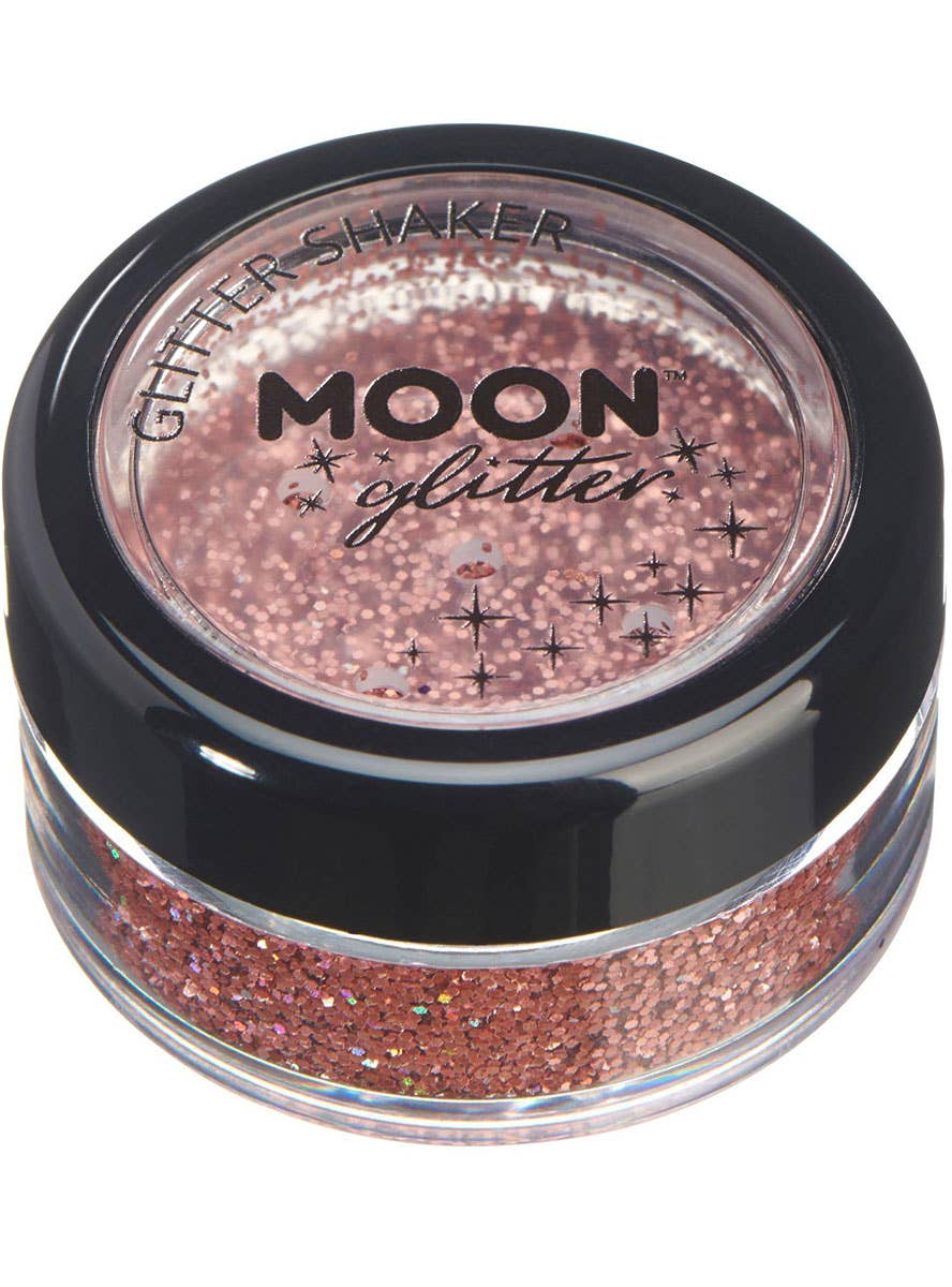 Image of Moon Glitter Holographic Rose Gold Loose Glitter Shaker