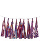 Image of Holographic Light Pink 9 Pack Of 35cm Decorative Tassels - Main Image
