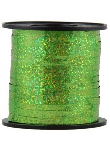 Image of Holographic Lime Green 225cm Long Curling Ribbon - Alternate Image