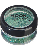 Image of Moon Glitter Holographic Green Loose Glitter Shaker