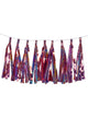 Image of Holographic Rose Pink 9 Pack Of 35cm Decorative Tassels - Main Image
