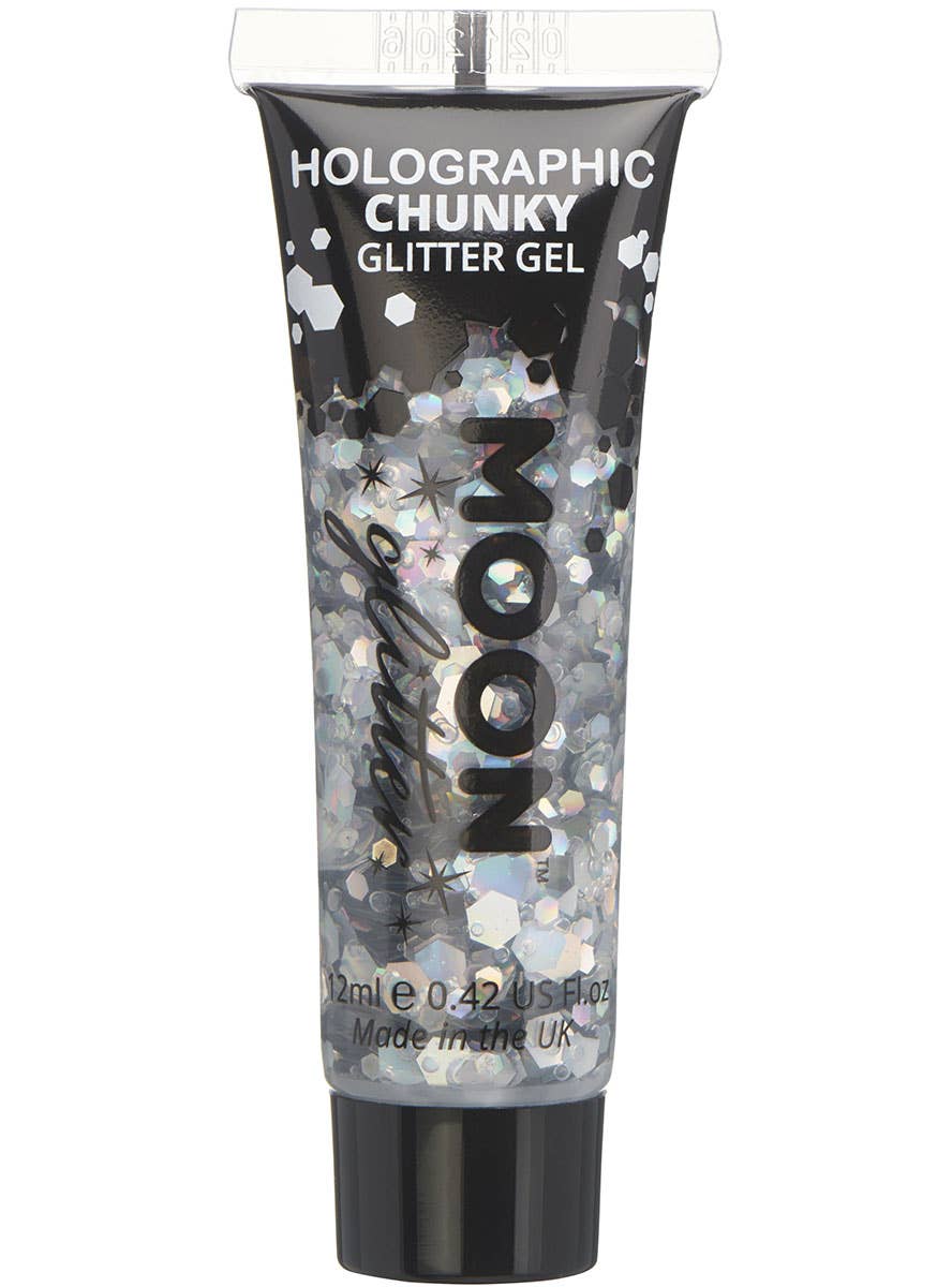 Image of Moon Glitter Holographic Silver Chunky Glitter Gel