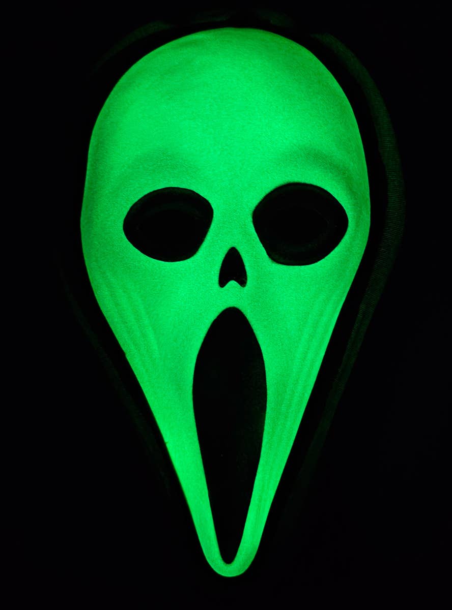 Image of Glow in the Dark Scream Halloween Mask - Alternate Image