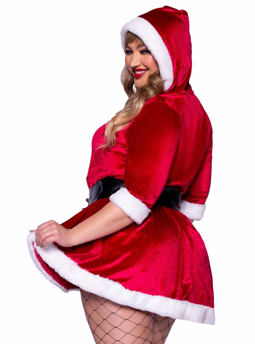 Image of Mrs Claus Plus Size Women's Sexy Christmas Costume - Close Back View