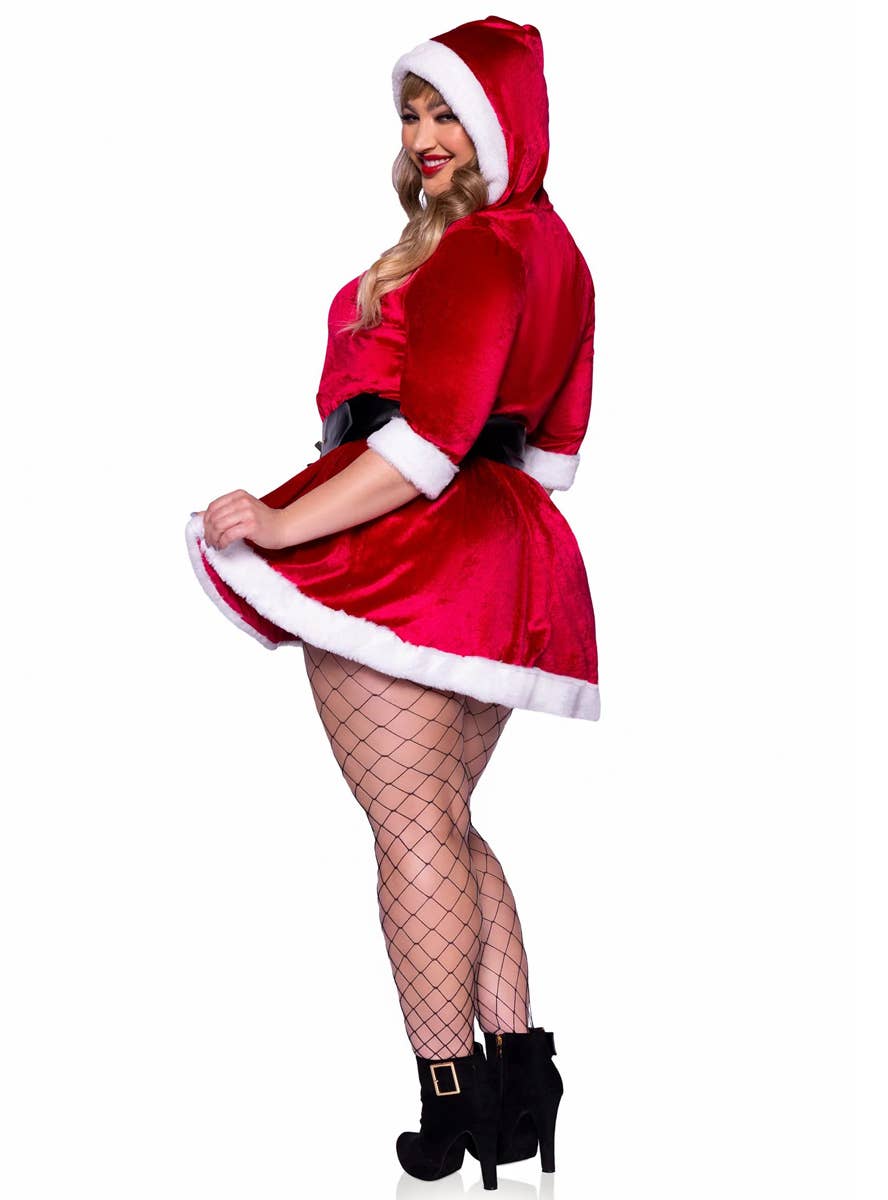 Image of Mrs Claus Plus Size Women's Sexy Christmas Costume - Back View