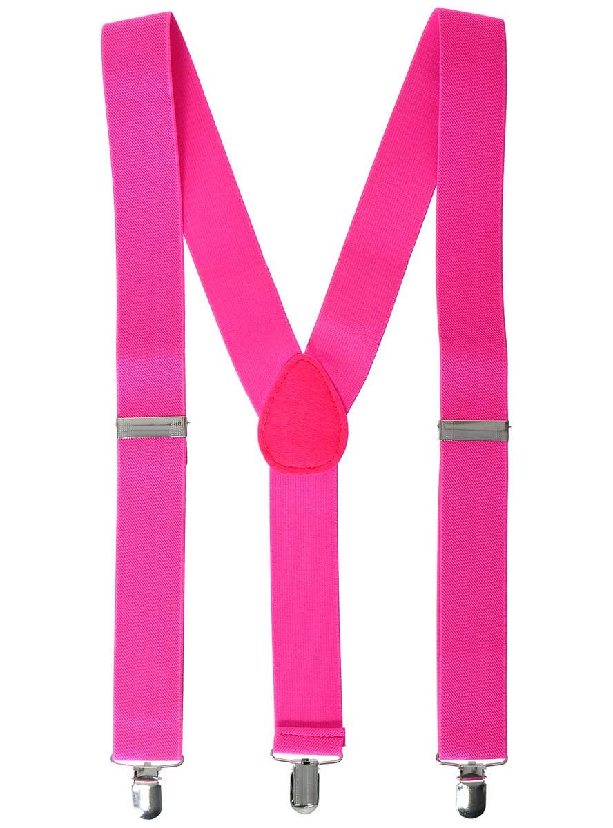 Image of 1980's Punk Rock Neon Pink Suspenders