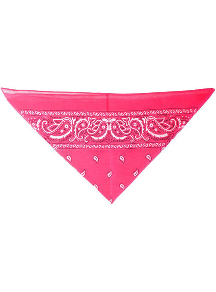 Image of Hot Pink Paisley Print Cowgirl Bandanna