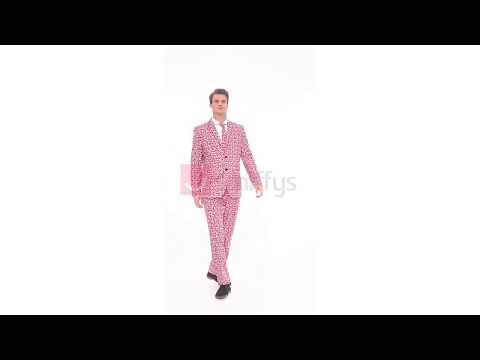 Men's Union Jack Stand Out Flag Costume Suit Video